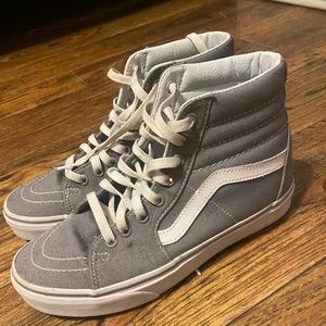 Grey High Top Vans / Size - 5.5 / Grey